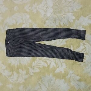 Black And tan windowpane pull on leggings